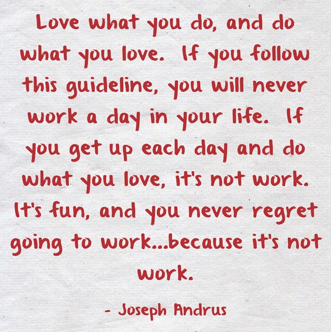 Love what you do, Do what you love