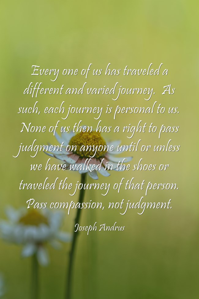 Each persons journey is personal