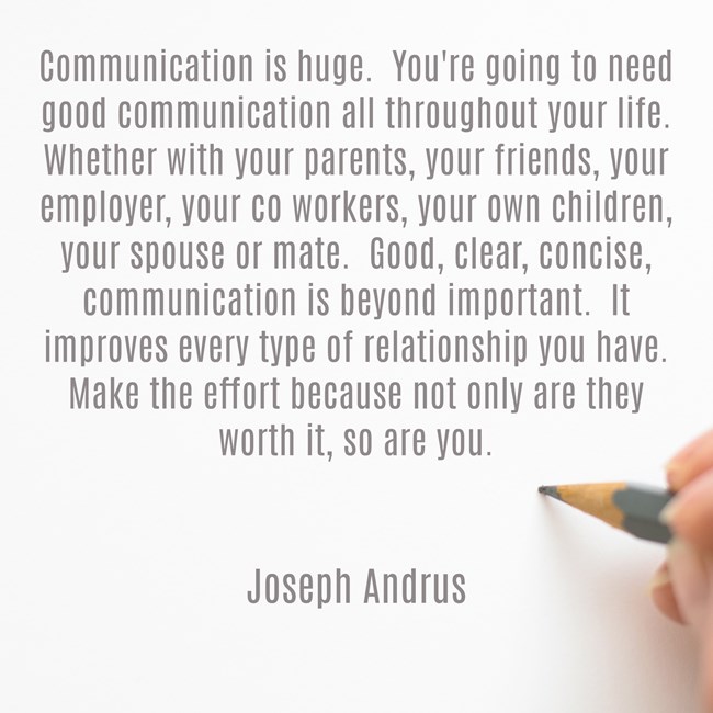 Communication is Huge