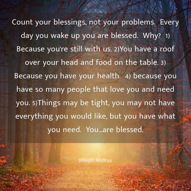 Count Your Blessings