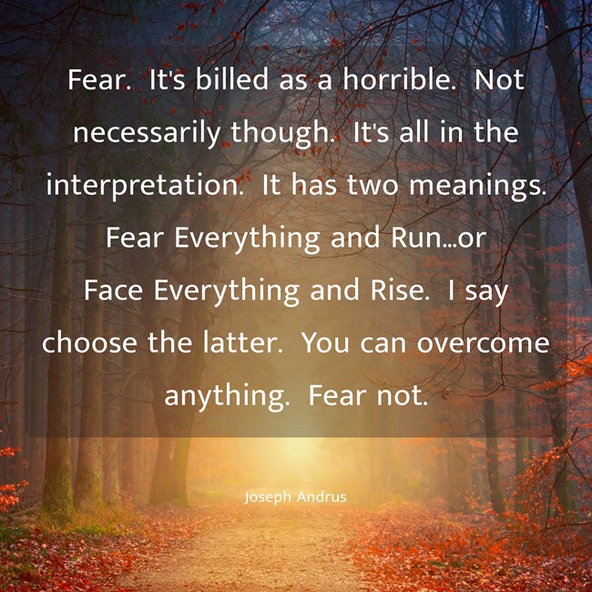 Fear has Two Meanings. You Choose