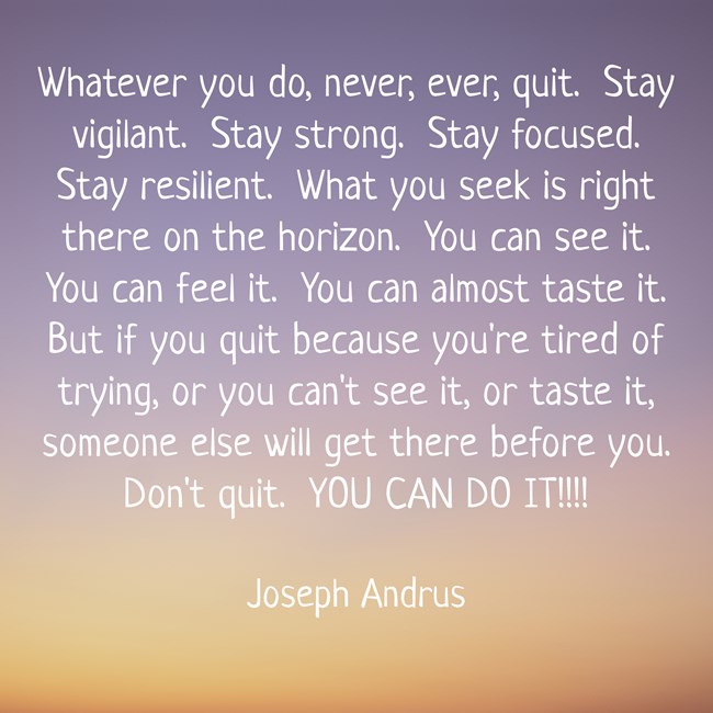 Never, Ever, Quit