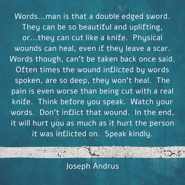 Words Can Cut Like a Knife